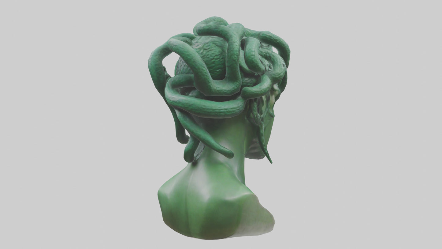 Medusa sculpture model VR / AR / low-poly