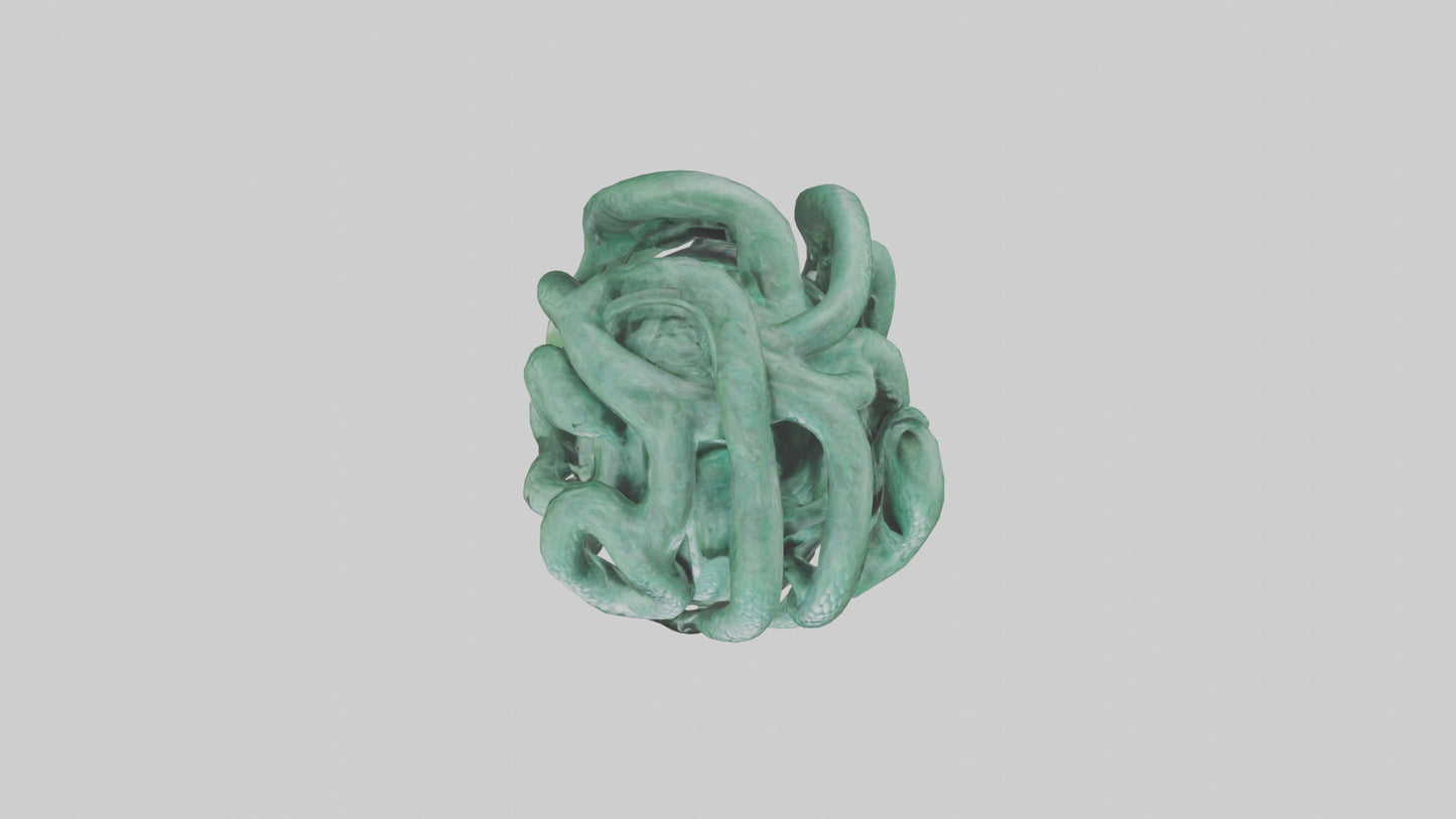 Medusa sculpture model VR / AR / low-poly