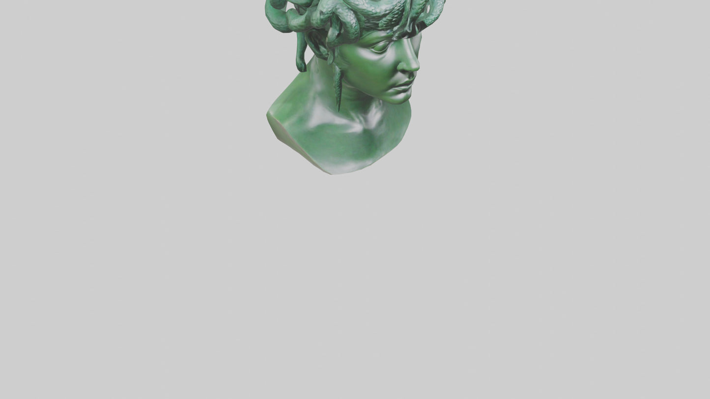 Medusa sculpture model VR / AR / low-poly