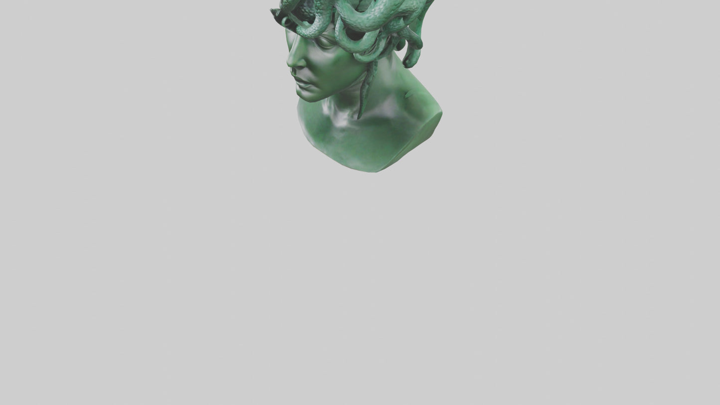 Medusa sculpture model VR / AR / low-poly