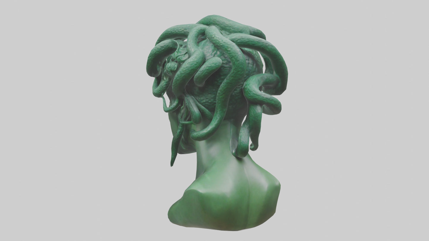 Medusa sculpture model VR / AR / low-poly