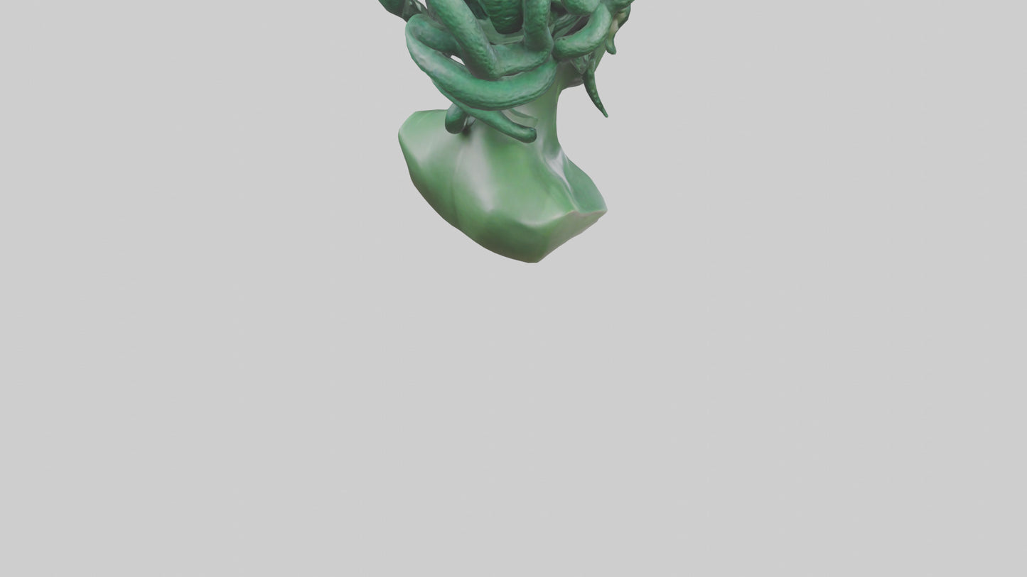 Medusa sculpture model VR / AR / low-poly