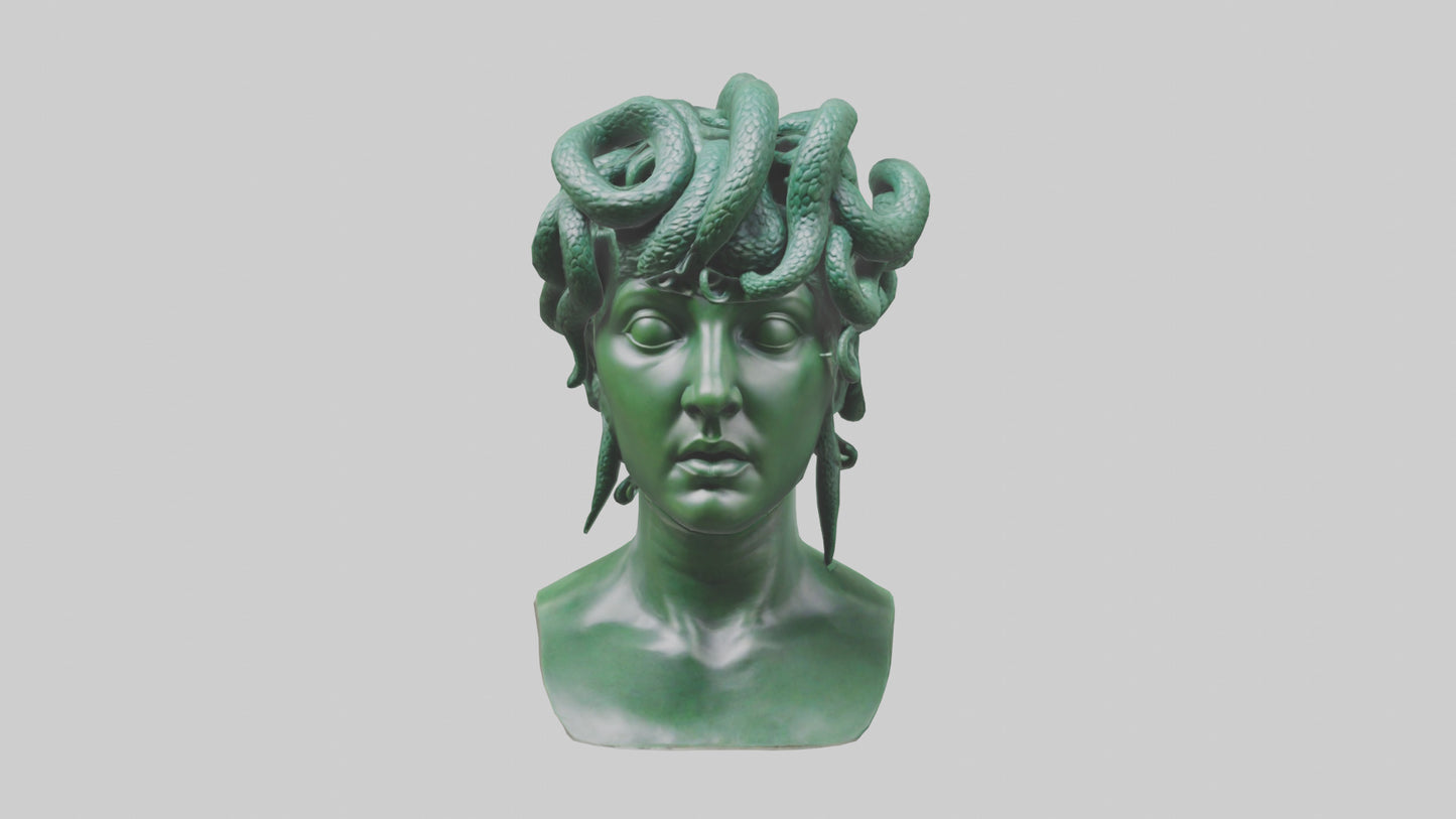 Medusa sculpture model VR / AR / low-poly
