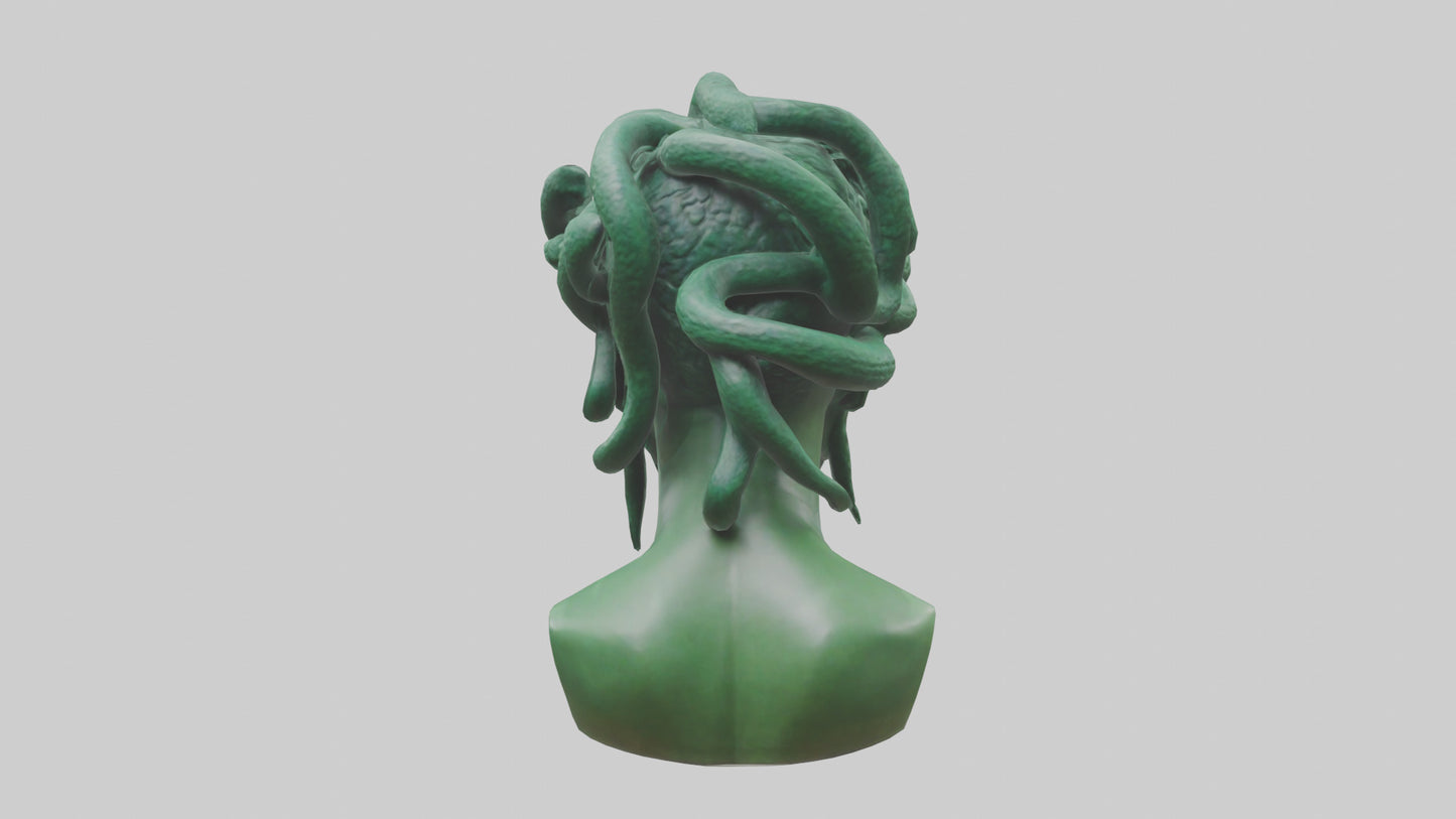 Medusa sculpture model VR / AR / low-poly