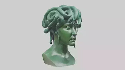 Medusa sculpture model VR / AR / low-poly
