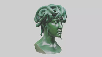 Medusa sculpture model VR / AR / low-poly