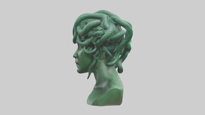 Medusa sculpture model VR / AR / low-poly