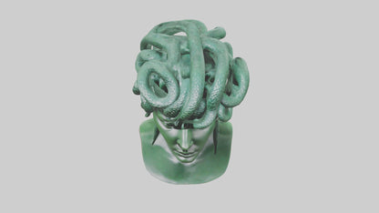 Medusa sculpture model VR / AR / low-poly