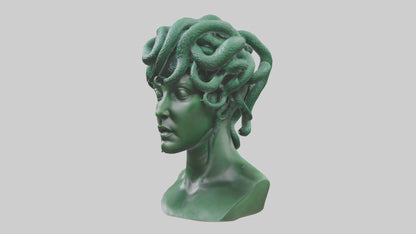 Medusa sculpture model VR / AR / low-poly