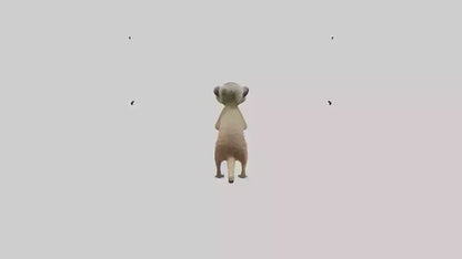 3D model Meerkat cub watching model VR / AR / low-poly