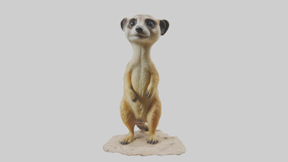 3D model Meerkat standing model VR / AR / low-poly