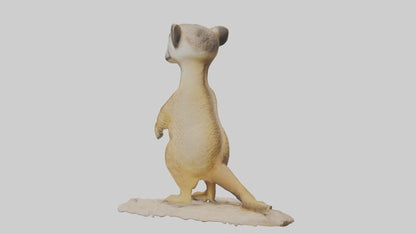 3D model Meerkat standing model VR / AR / low-poly