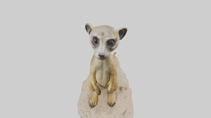 3D model Meerkat standing model VR / AR / low-poly