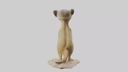 3D model Meerkat standing model VR / AR / low-poly