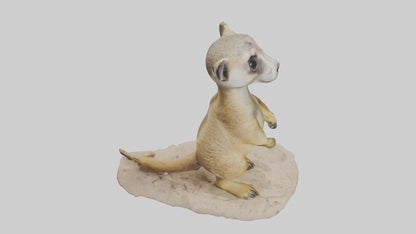3D model Meerkat standing model VR / AR / low-poly