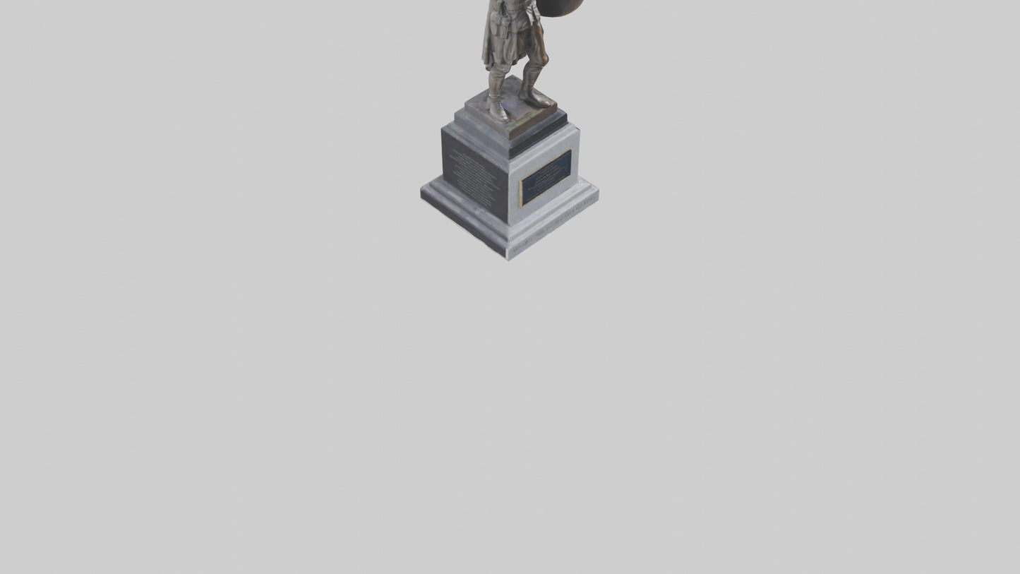 3D model Memorial for the Brave statue model VR / AR / low-poly