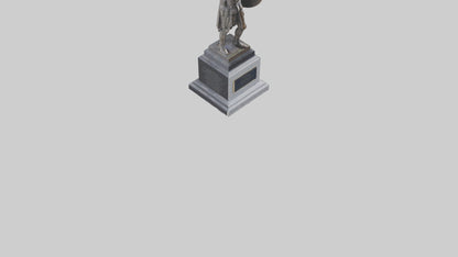 3D model Memorial for the Brave statue model VR / AR / low-poly