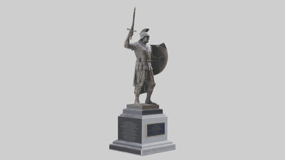 3D model Memorial for the Brave statue model VR / AR / low-poly