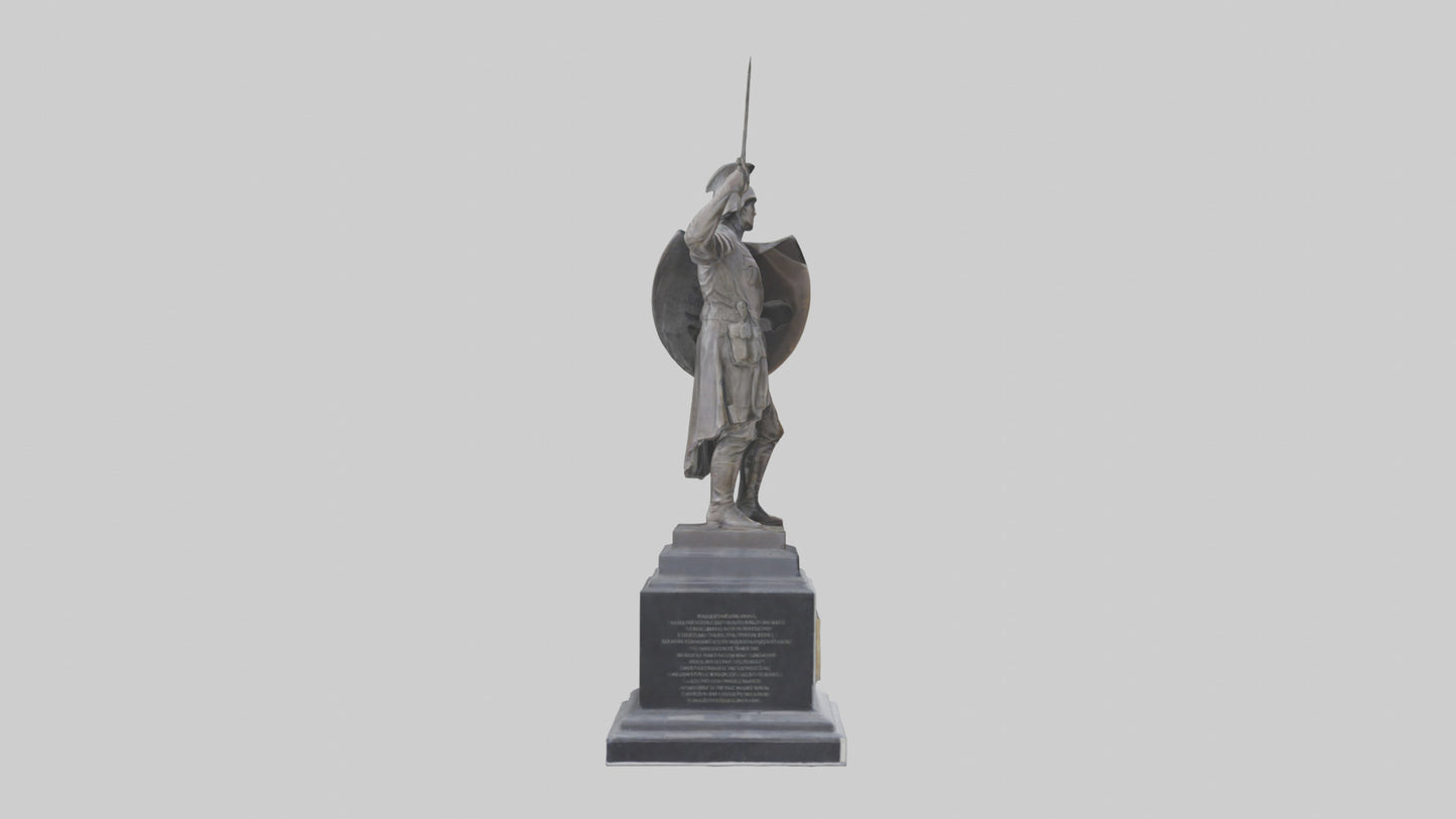 3D model Memorial for the Brave statue model VR / AR / low-poly