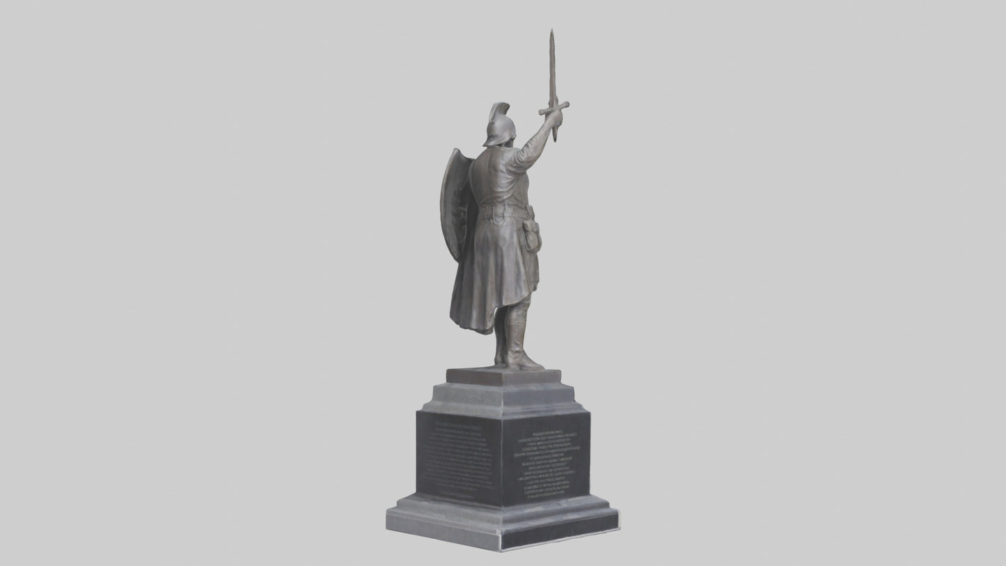 3D model Memorial for the Brave statue model VR / AR / low-poly