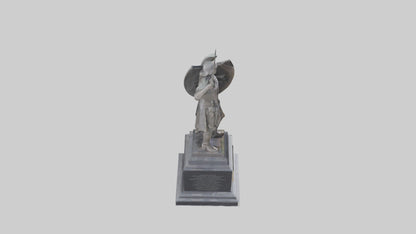 3D model Memorial for the Brave statue model VR / AR / low-poly