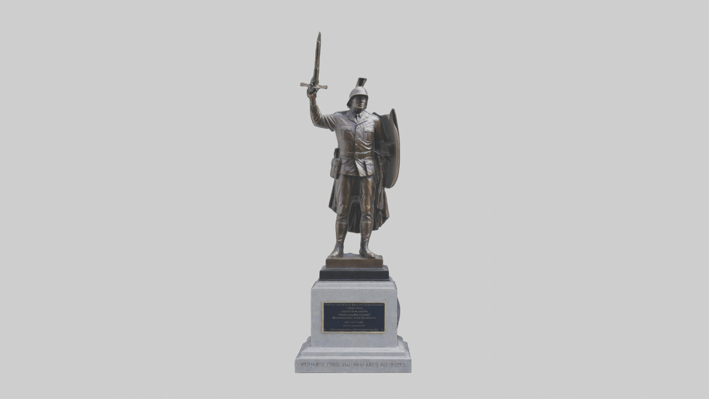 3D model Memorial for the Brave statue model VR / AR / low-poly