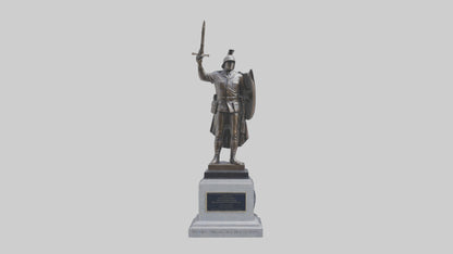 3D model Memorial for the Brave statue model VR / AR / low-poly