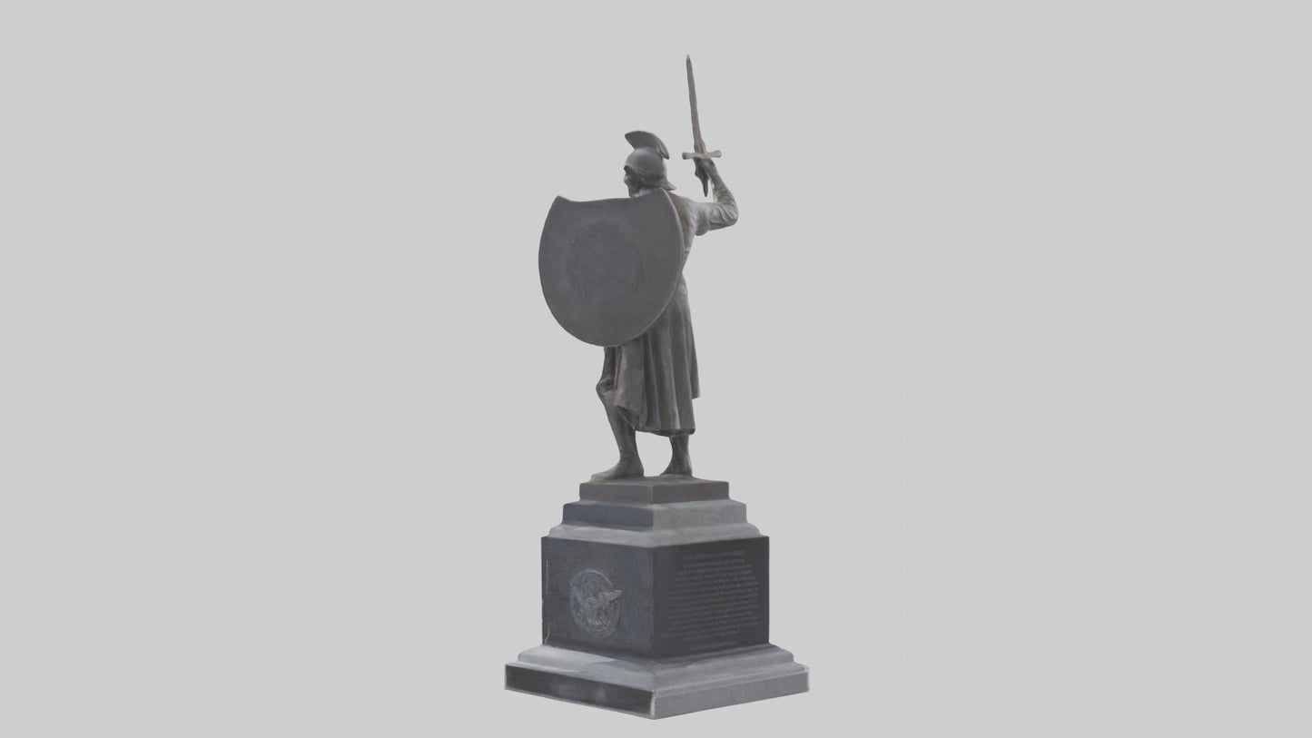 3D model Memorial for the Brave statue model VR / AR / low-poly