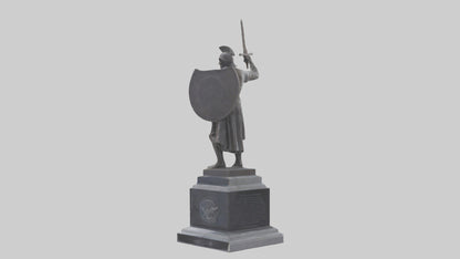 3D model Memorial for the Brave statue model VR / AR / low-poly
