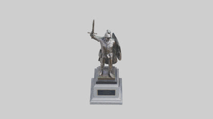 3D model Memorial for the Brave statue model VR / AR / low-poly