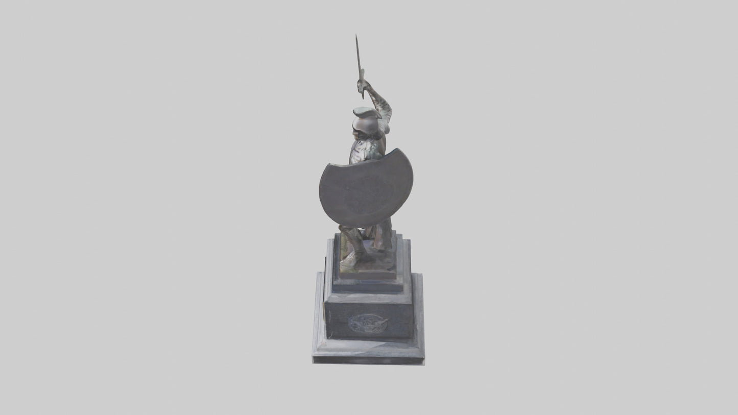 3D model Memorial for the Brave statue model VR / AR / low-poly