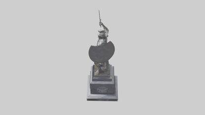 3D model Memorial for the Brave statue model VR / AR / low-poly