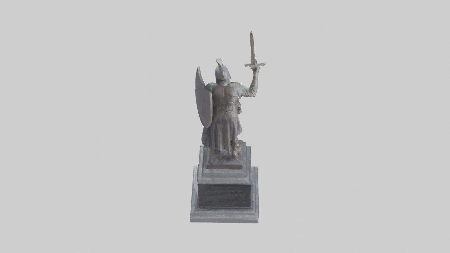 3D model Memorial for the Brave statue model VR / AR / low-poly
