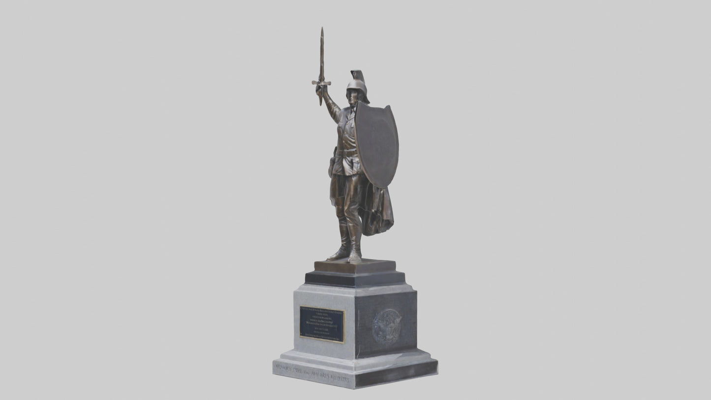 3D model Memorial for the Brave statue model VR / AR / low-poly