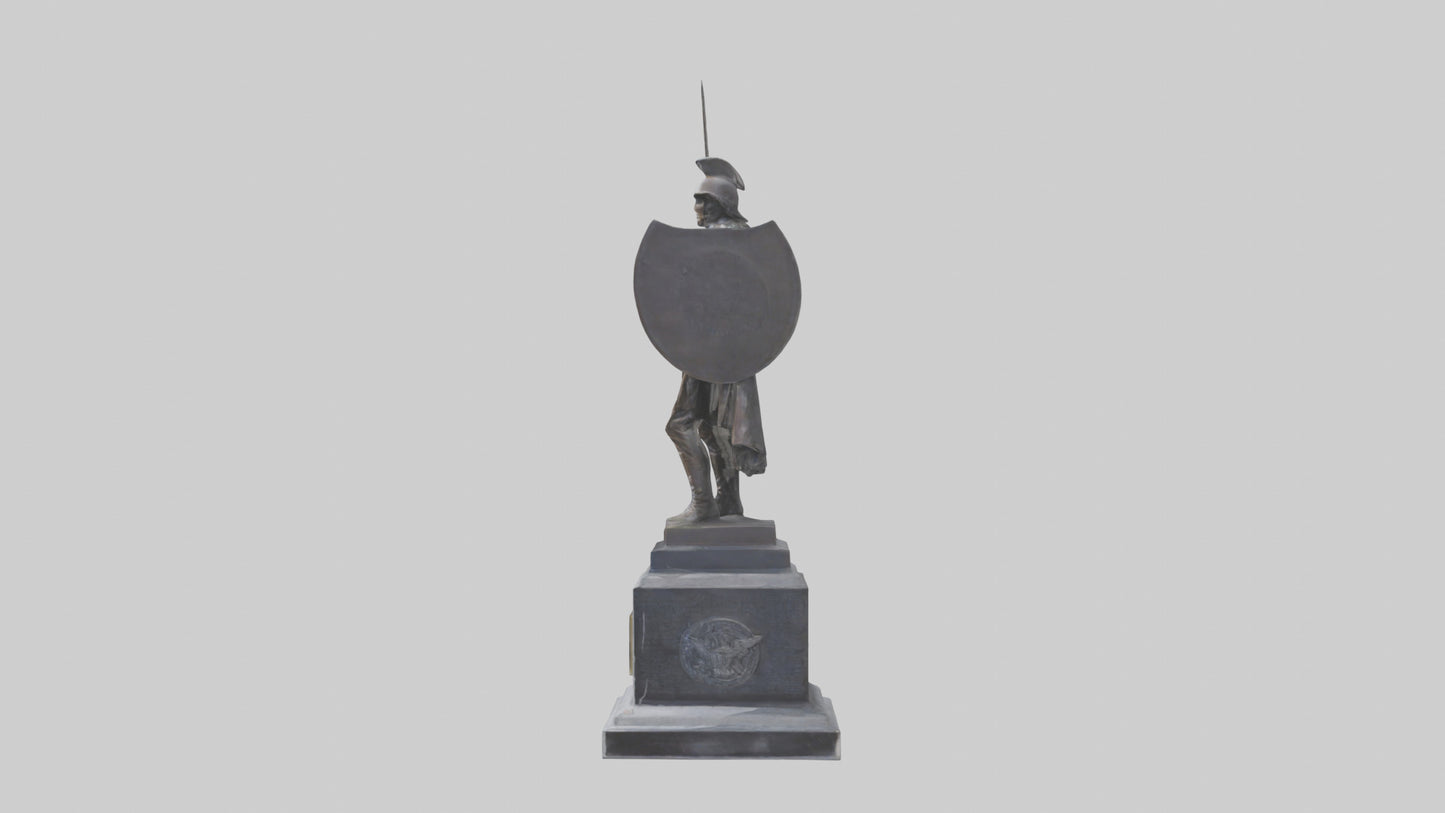 3D model Memorial for the Brave statue model VR / AR / low-poly