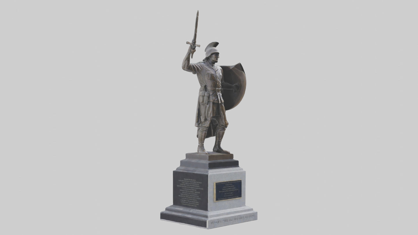 3D model Memorial for the Brave statue model VR / AR / low-poly