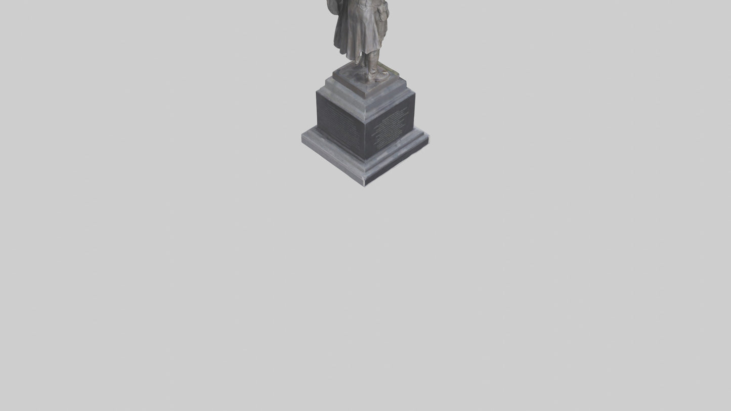 3D model Memorial for the Brave statue model VR / AR / low-poly