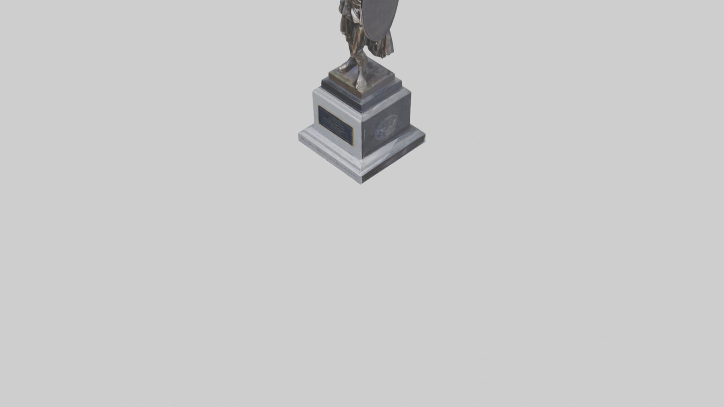3D model Memorial for the Brave statue model VR / AR / low-poly