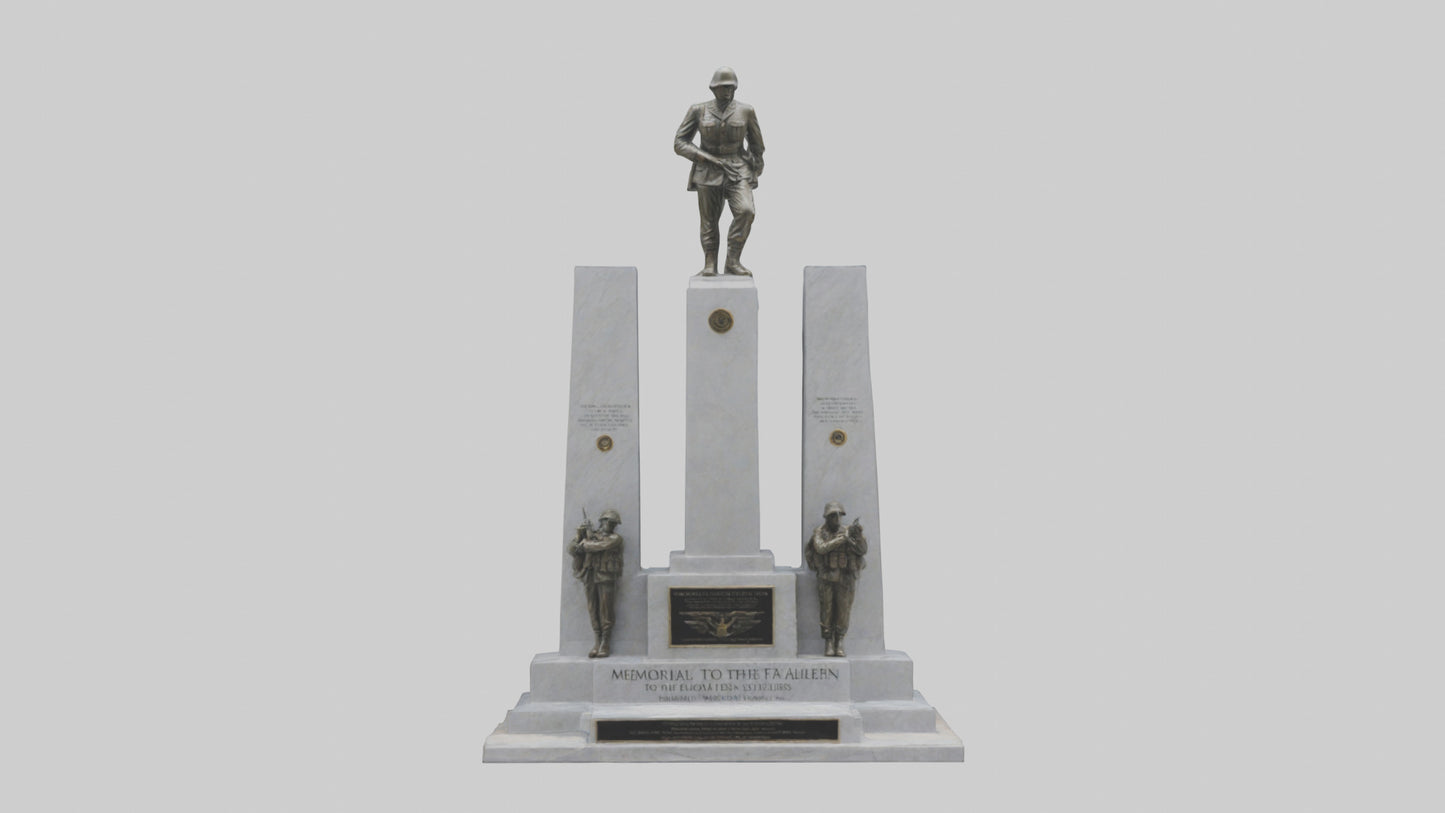 3D model Memorial to the Fallen Soldiers statue model VR / AR / low-poly
