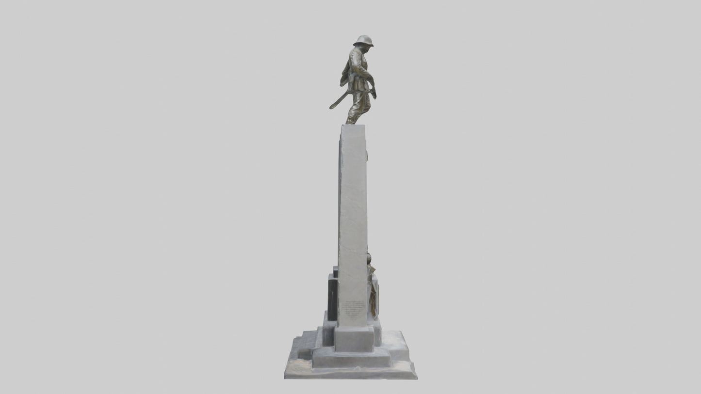 3D model Memorial to the Fallen Soldiers statue model VR / AR / low-poly