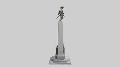 3D model Memorial to the Fallen Soldiers statue model VR / AR / low-poly