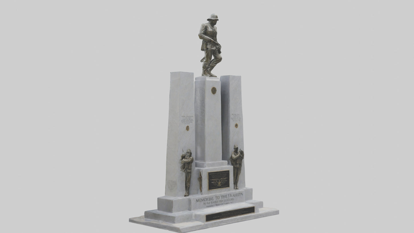 3D model Memorial to the Fallen Soldiers statue model VR / AR / low-poly