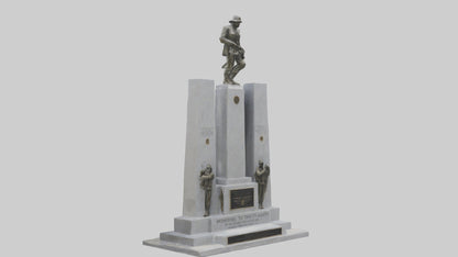 3D model Memorial to the Fallen Soldiers statue model VR / AR / low-poly