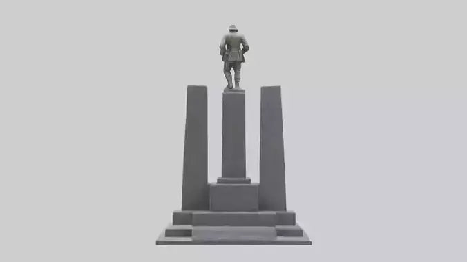 3D model Memorial to the Fallen Soldiers statue model VR / AR / low-poly