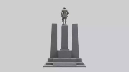3D model Memorial to the Fallen Soldiers statue model VR / AR / low-poly