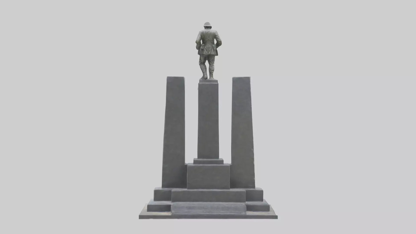 3D model Memorial to the Fallen Soldiers statue model VR / AR / low-poly