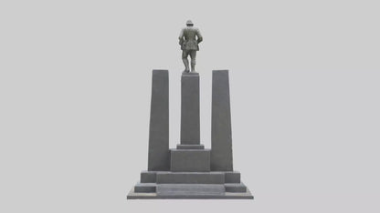 3D model Memorial to the Fallen Soldiers statue model VR / AR / low-poly