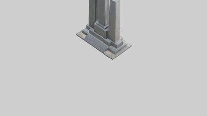 3D model Memorial to the Fallen Soldiers statue model VR / AR / low-poly