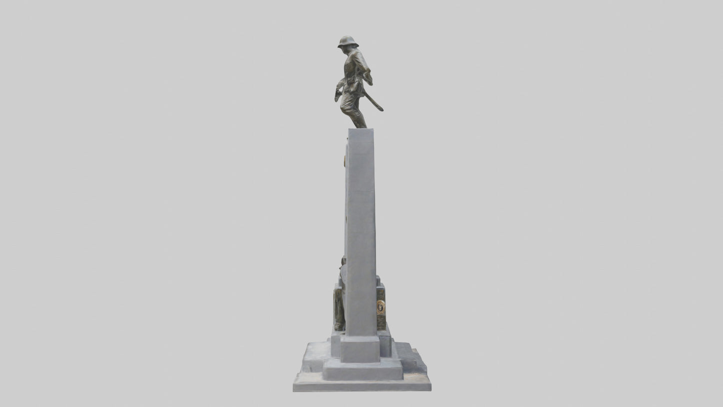 3D model Memorial to the Fallen Soldiers statue model VR / AR / low-poly