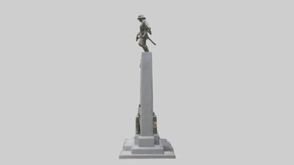 3D model Memorial to the Fallen Soldiers statue model VR / AR / low-poly